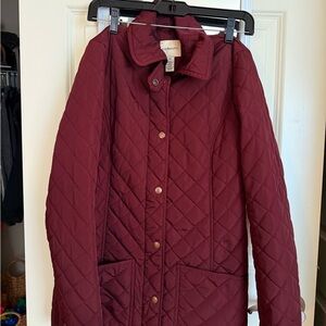 G.H. Bass & Co. Quilted Maroon Puffer Jacket
